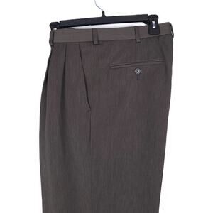 Perry Ellis Portfolio Men's Classic-Fit Pleated Dress Pant Grey Brown 30x30 NWOT